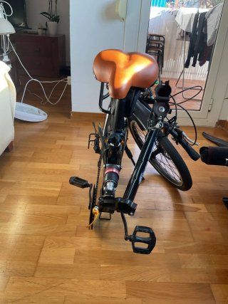 Bicicleta plegable negra