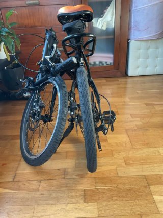 Bicicleta plegable negra