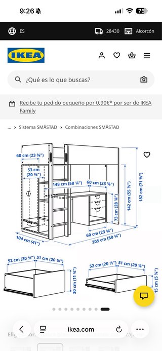 Litera Smastad Ikea Blanca