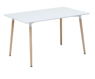 Mesa Nórdica Blanca y Madera 120x80.