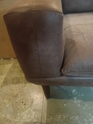 Sofá 3 plazas XL marrón nuevo por venta de casa