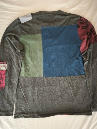 Camiseta Desigual Patchwork Manga Larga Talla S