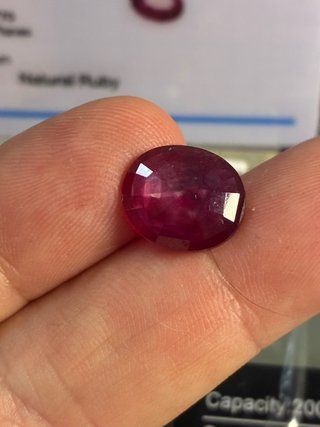 Rubí Natural Mozambique 6.10 Ct KGGL