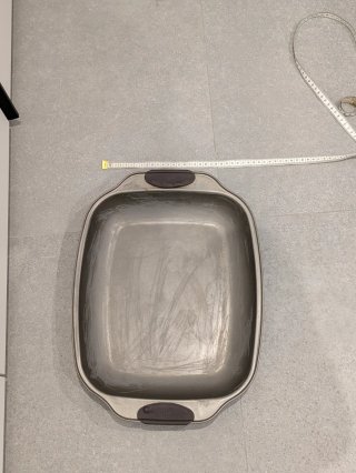 Bandeja de hornear metálica.