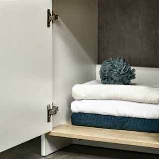 Mobile Bagno Sottolavabo con Armadietto e 2 Mensol