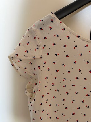 Top Mango fantasia cuoricini taglia M