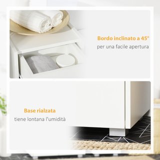 Mobiletto Bagno con Cassetto e Armadietto con Mens