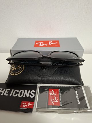 GAFAS RB4306 Hexagonal Negro Brillo Nueva ORIGINAL