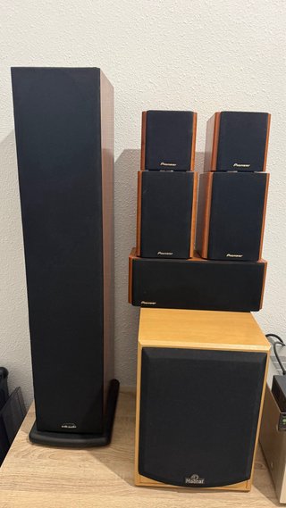 Equipo Sonido Gama Alta Marrón/Plata