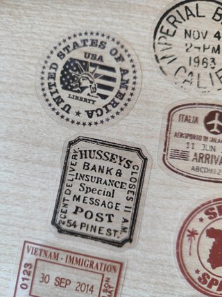 50 pegatinas de sellos vintage