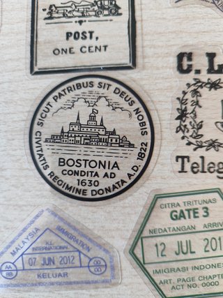 50 pegatinas de sellos vintage