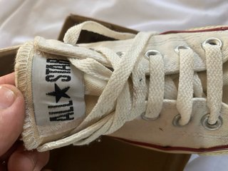 Converse All Star Bianche Rosse