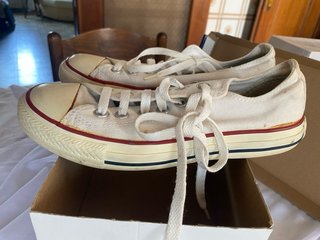 Converse All Star Bianche Rosse