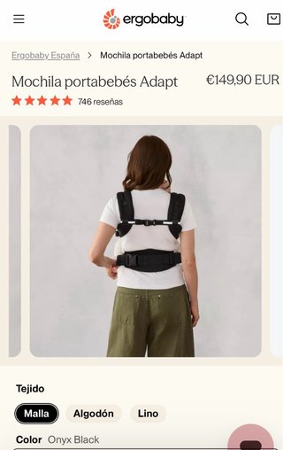 Mochila Portabebés Ergobaby Negra