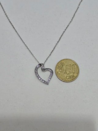 Collar Plata 925 Corazón Circonitas