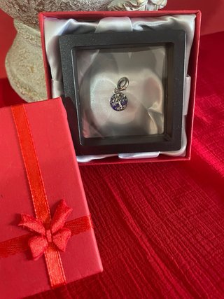 OFERTA! Plata 925 Charm Árbol de la Vida Morado