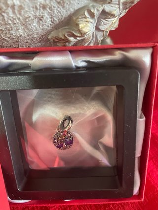 OFERTA! Plata 925 Charm Árbol de la Vida Morado