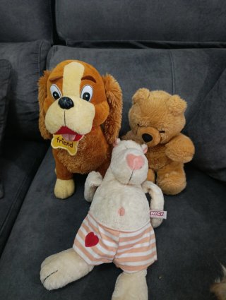 Lote Peluches Perro, Oso y Conejo NICI