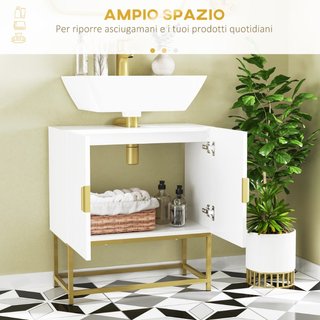 Mobile Bagno Sottolavabo con Armadietto 2 Ante in