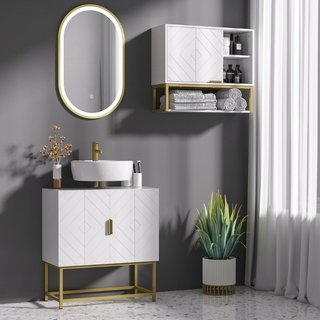 Mobile Bagno Sottolavabo con Armadietto 2 Ante in