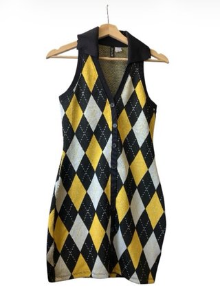 Vestido sin mangas de rombos