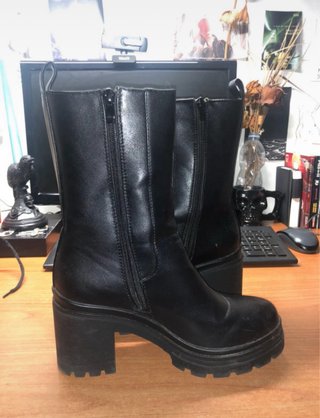 Stivaletti neri donna tacco chunky