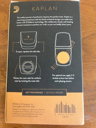 Resina D'Addario Kaplan Dark para violín