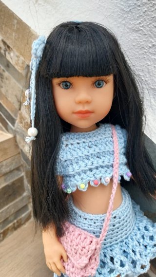 Conjunto Ropa Crochet Muñeca Paola Reina,Corolle