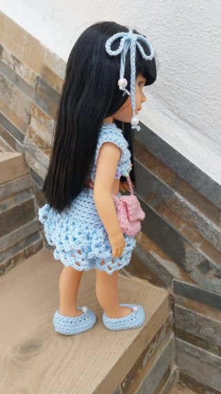 Conjunto Ropa Crochet Muñeca Paola Reina,Corolle
