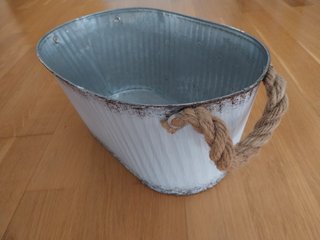 CESTA MACETERO PLANTAS FLORES CHAPA METÁLICA