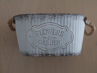 CESTA MACETERO PLANTAS FLORES CHAPA METÁLICA