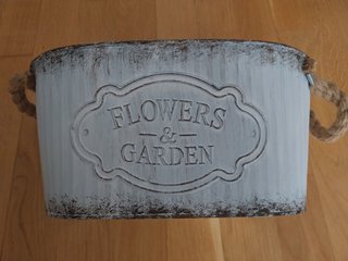 CESTA MACETERO PLANTAS FLORES CHAPA METÁLICA