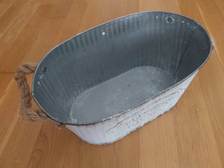 CESTA MACETERO PLANTAS FLORES CHAPA METÁLICA