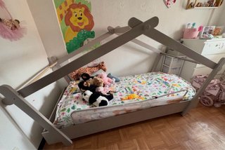 Cama infantil con colchón 90x200
