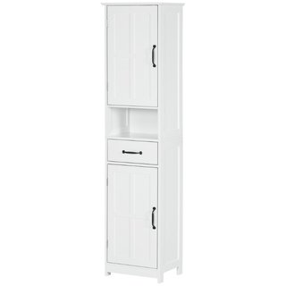 Mobile Colonna Bagno in Legno con Mensola Aperta,