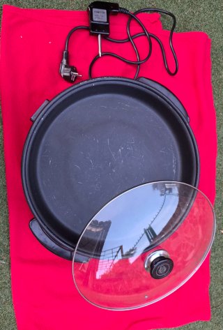Olla Paellera Eléctrica Negra