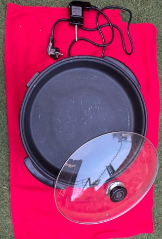 Olla Paellera Eléctrica Negra