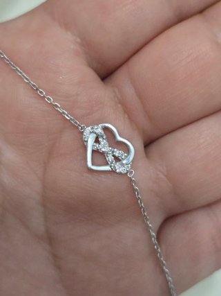 Pulsera Plata 925 Corazón Infinito