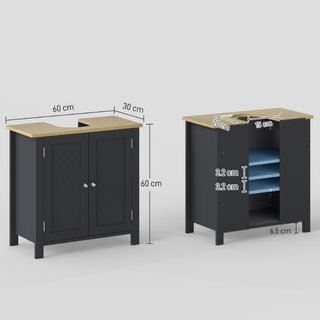 Mobile Sottolavabo in Truciolato e MDF a 2 Ante co