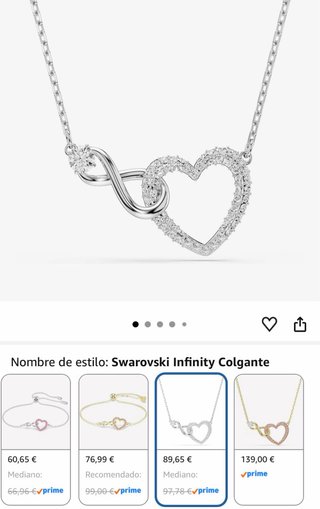 Collar Swarovski Corazón Infinito