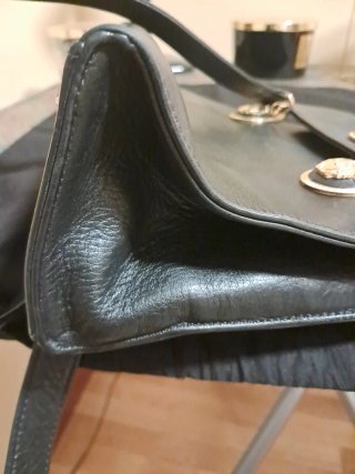 Bolso Piel Vintage Gianni Versace Negro
