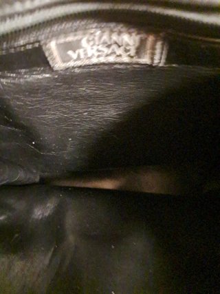 Bolso Piel Vintage Gianni Versace Negro