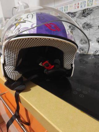 Casco moto infantil dibujos animados