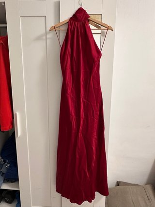 Vestito Zara Satin Rosso Taglia M