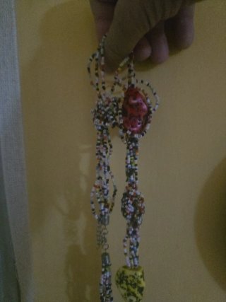 Collana da donna multicolor con ciondolo giallo