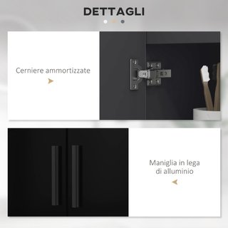 Mobile Sottolavabo Bagno in Legno con Armadietto 2