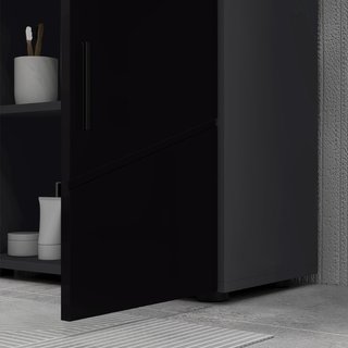 Mobile Sottolavabo Bagno in Legno con Armadietto 2