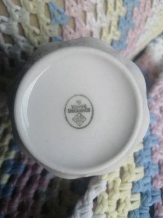 Juego de café porcelana flores rosas