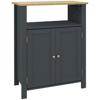 Mobiletto Bagno a 3 Ripiani in MDF e Truciolato co