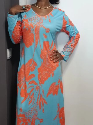 Vestido Étnico Largo Estampado